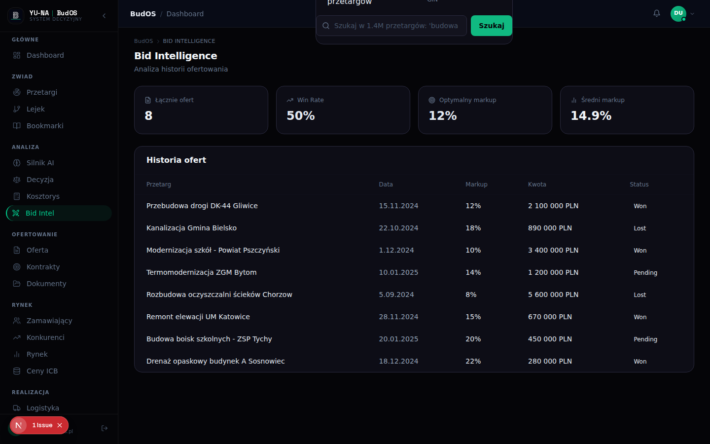 BudOS dashboard